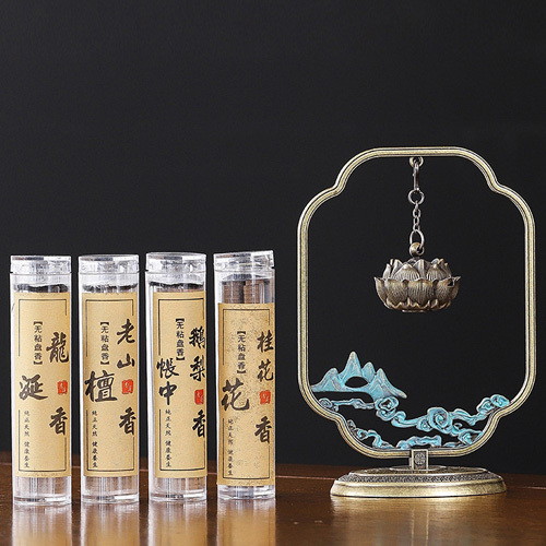 喜上眉梢蓮花花爐（黃古銅）+盤香