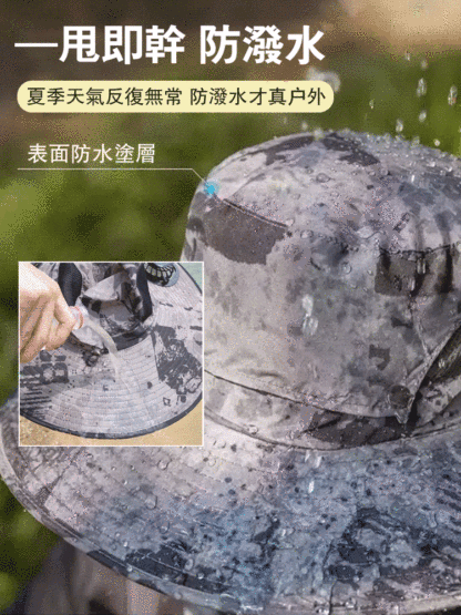 太陽能款雙風扇漁夫帽 