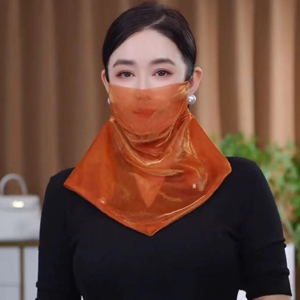 多功能炫彩磁扣防曬面紗