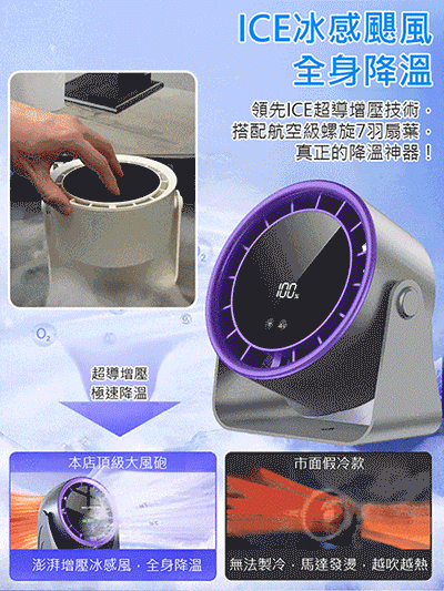 【桌上型空調】狂飆20米冷風扇