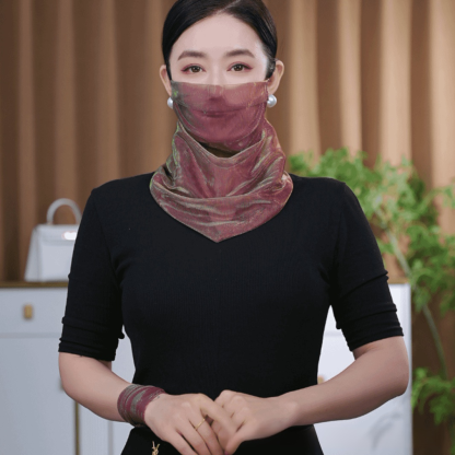 多功能炫彩磁扣防曬面紗