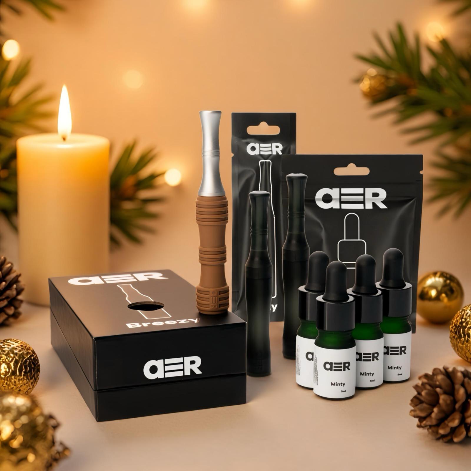 🎄 AER 聖誕限定禮盒套裝｜Breezy ×1 + Plenty ×4 + Eazy ×2