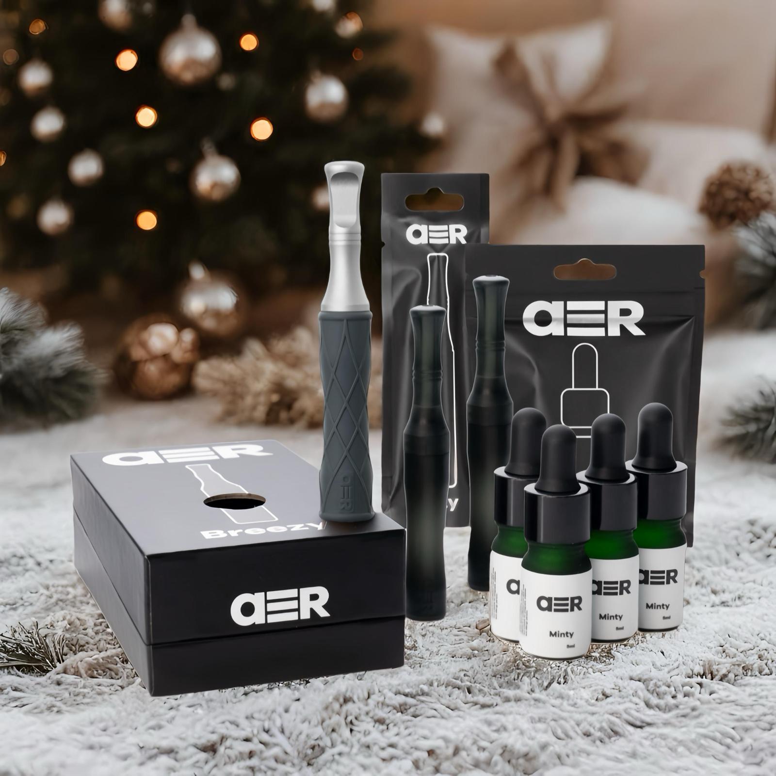 🎄 AER 聖誕限定禮盒套裝｜Breezy ×1 + Plenty ×4 + Eazy ×2