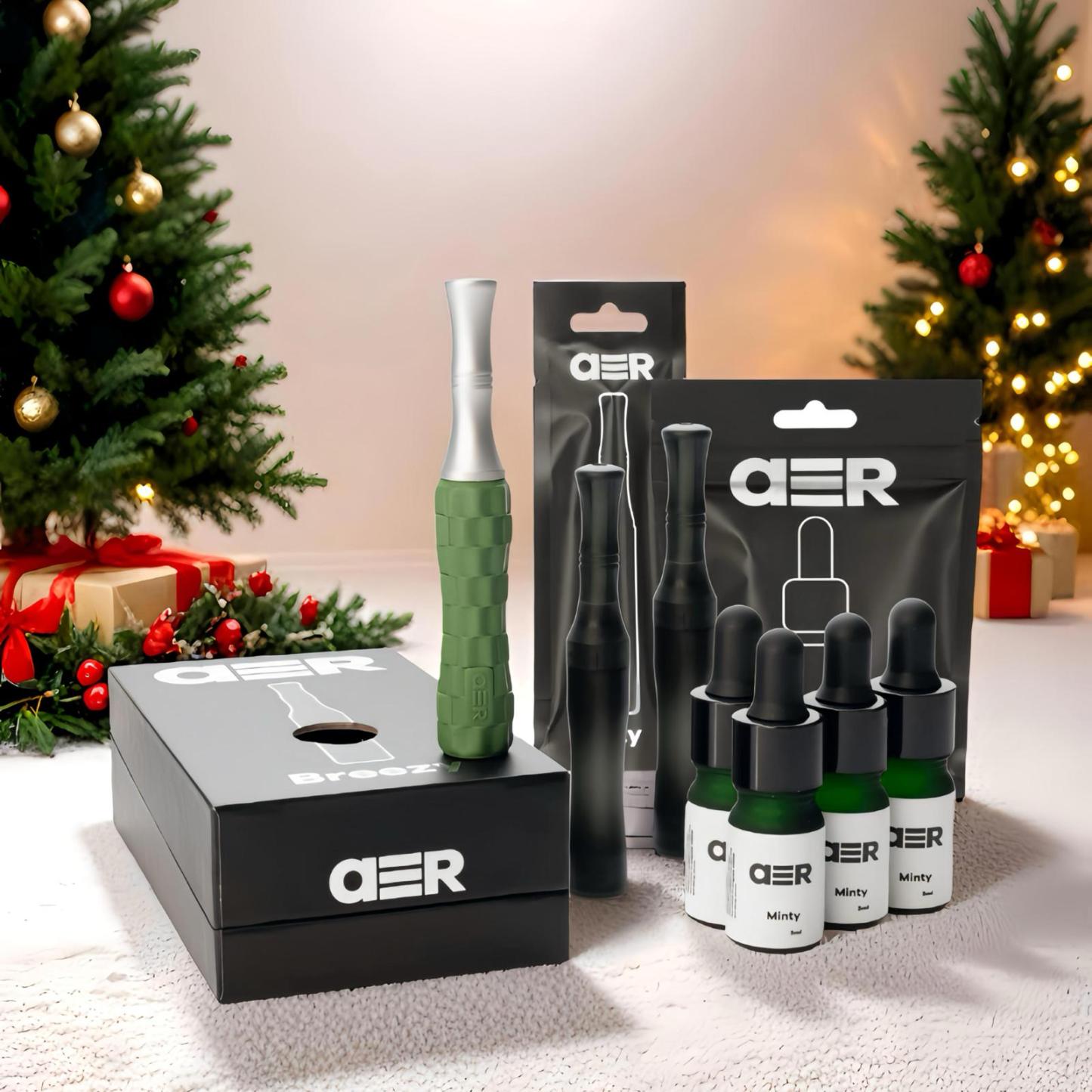 🎄 AER 聖誕限定禮盒套裝｜Breezy ×1 + Plenty ×4 + Eazy ×2