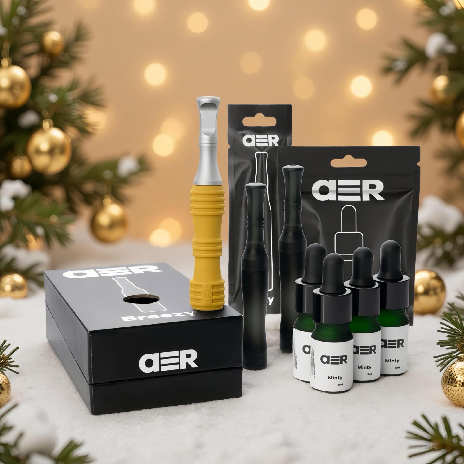 🎄 AER 聖誕限定禮盒套裝｜Breezy ×1 + Plenty ×4 + Eazy ×2