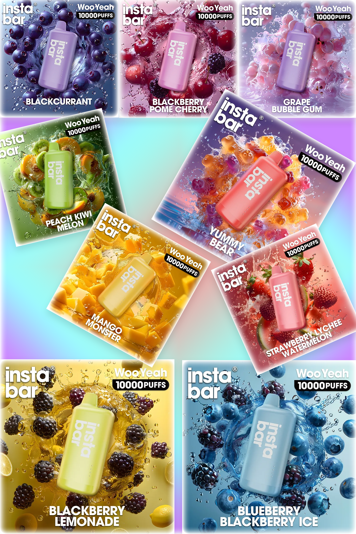 INSTABAR Woo yeah 10000 PUFFS  Bundle ( 3,5,10 PCS )