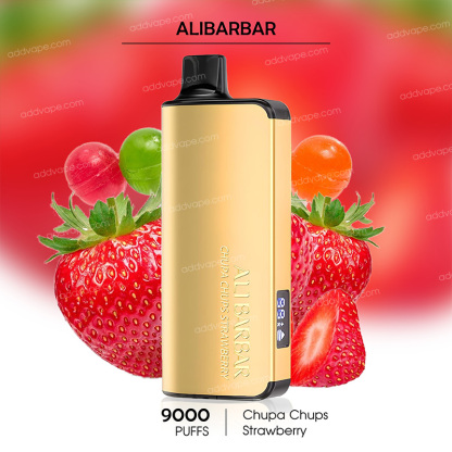 Chupa Chups Strawberry - Alibarbar Ingot - 9000Puffs