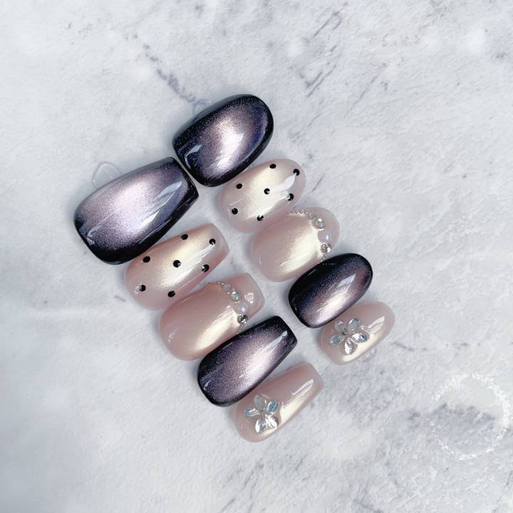 361】ピンク✖️フレンチネイルチップ