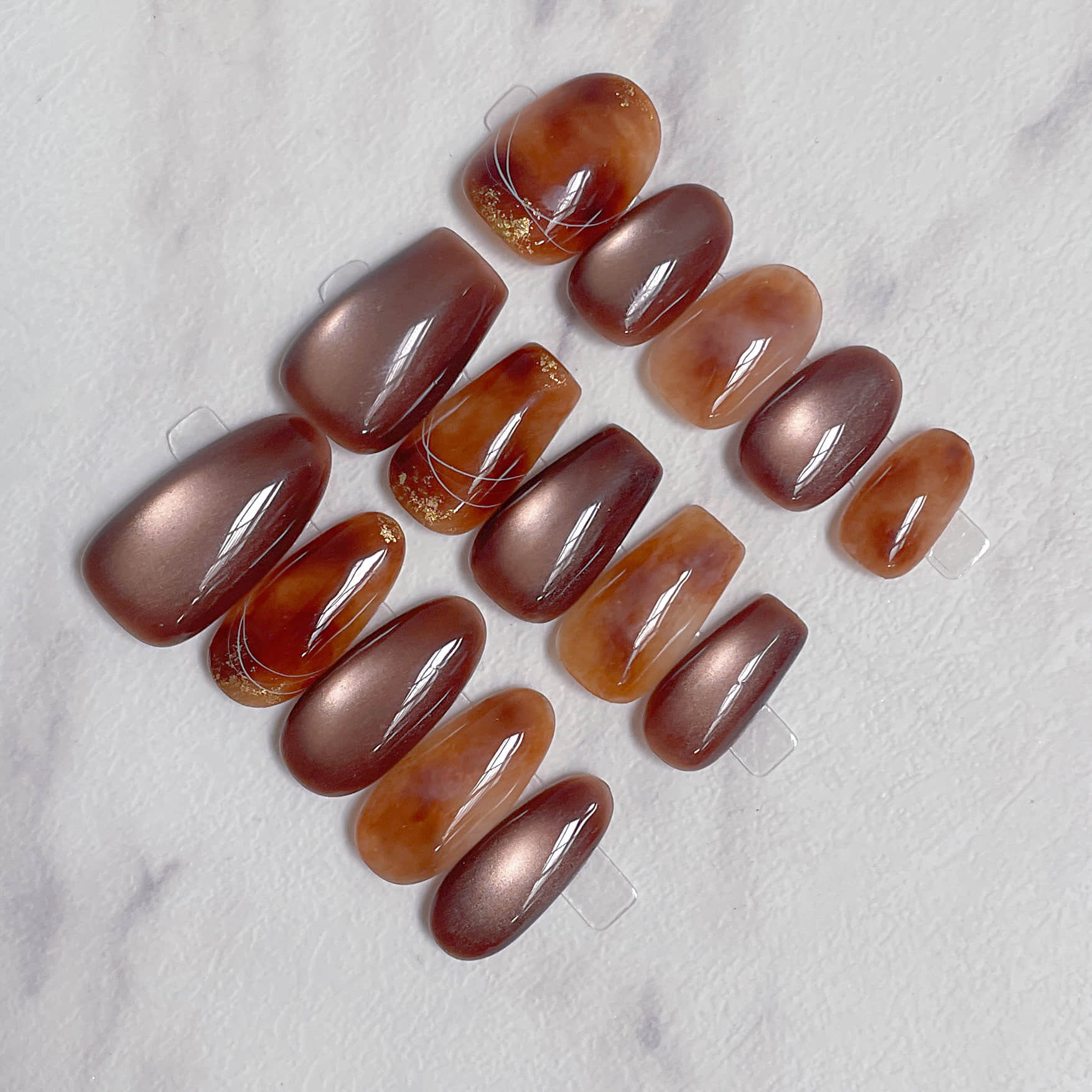 【974-2】コーヒーラッテマグネットネイル