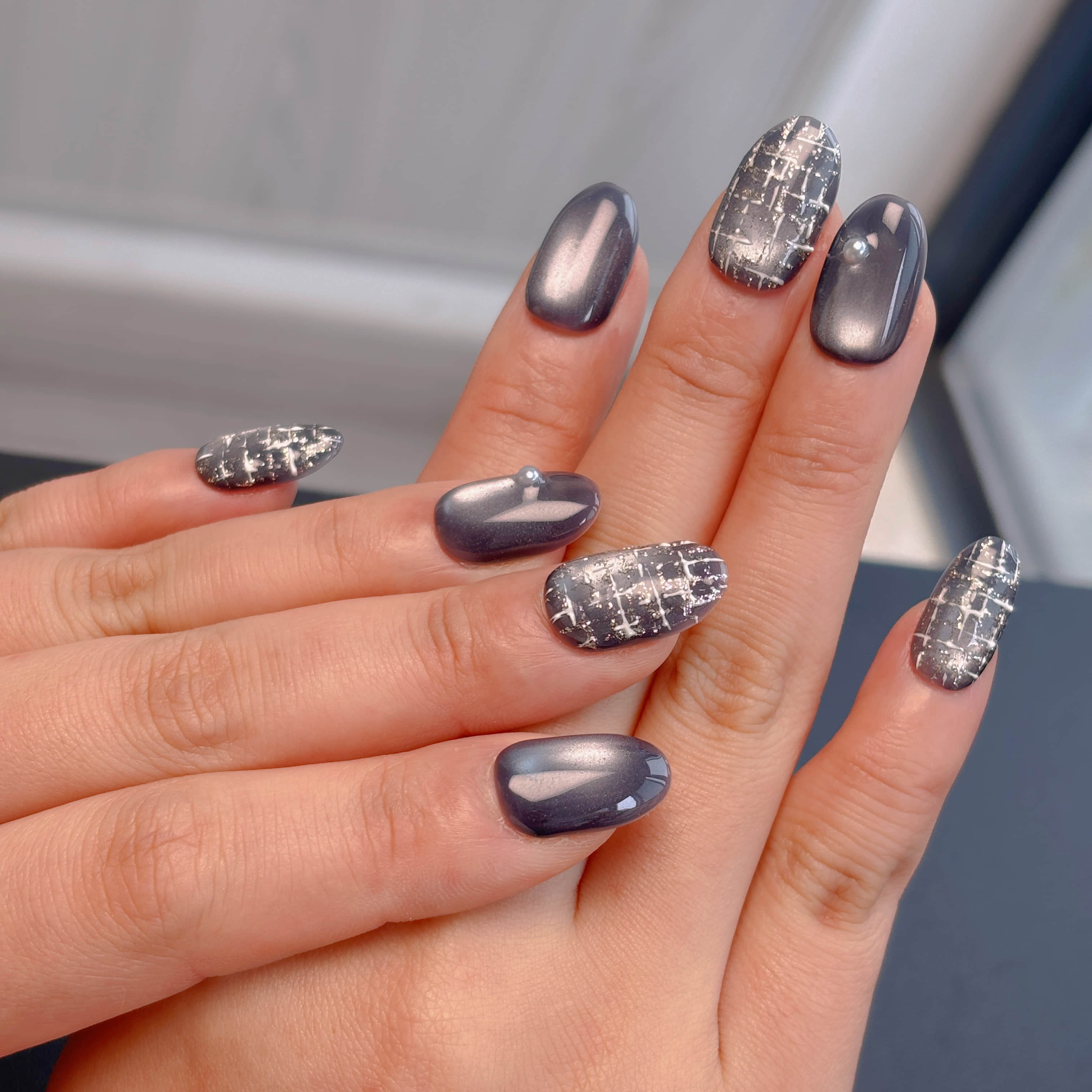 【1102】蒼穹グレーツイードネイル