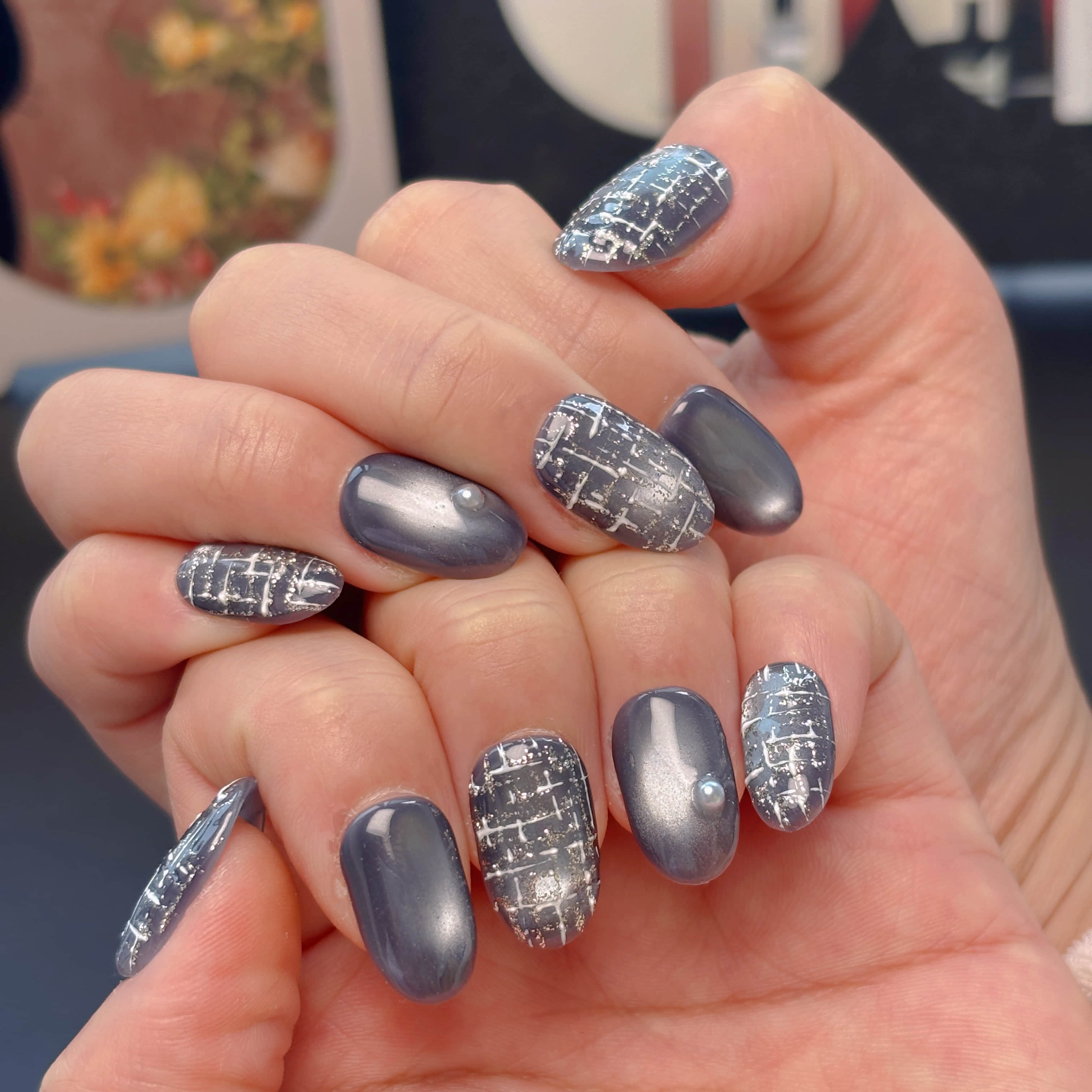 【1102】蒼穹グレーツイードネイル