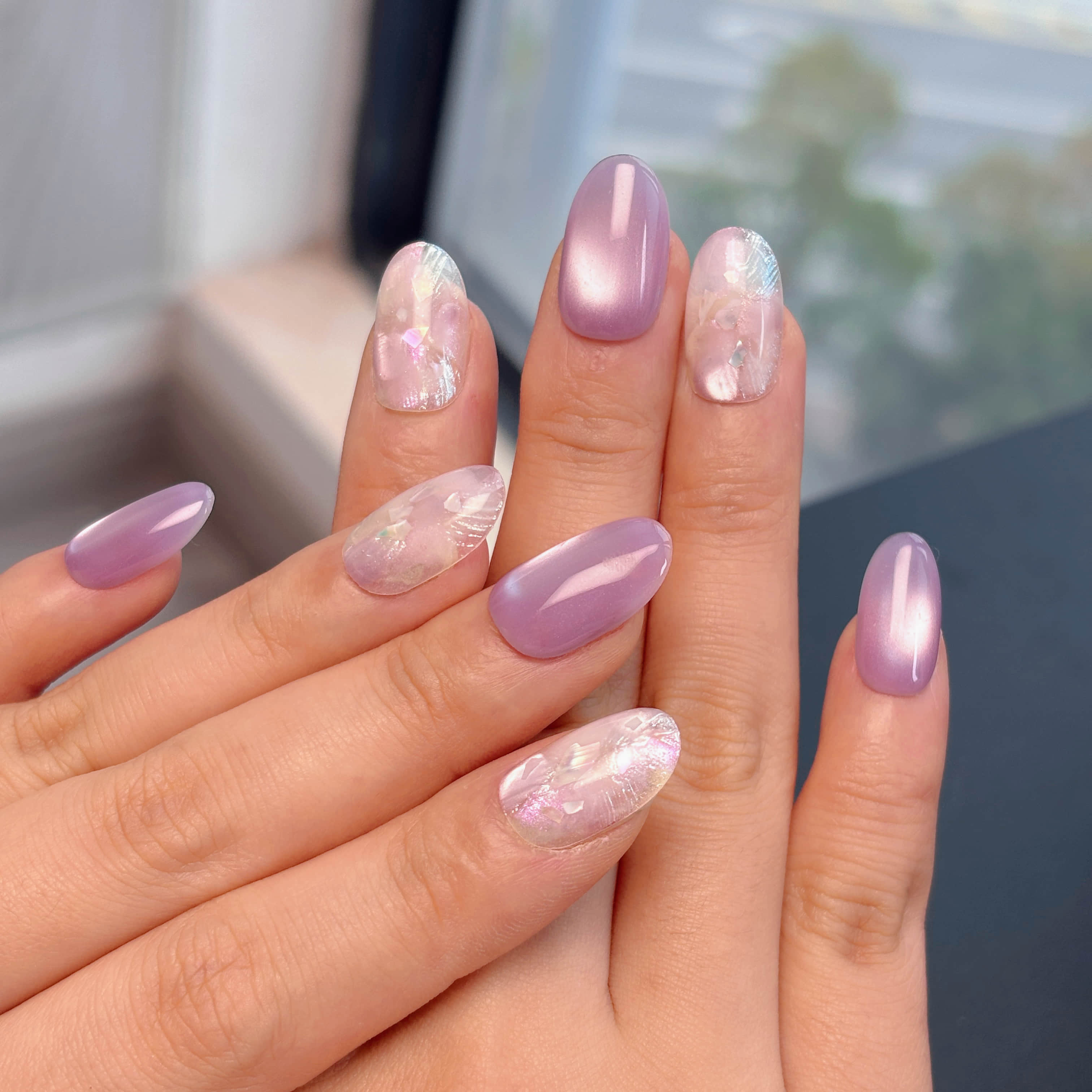 【1104】紫陽花 アセテートネイル