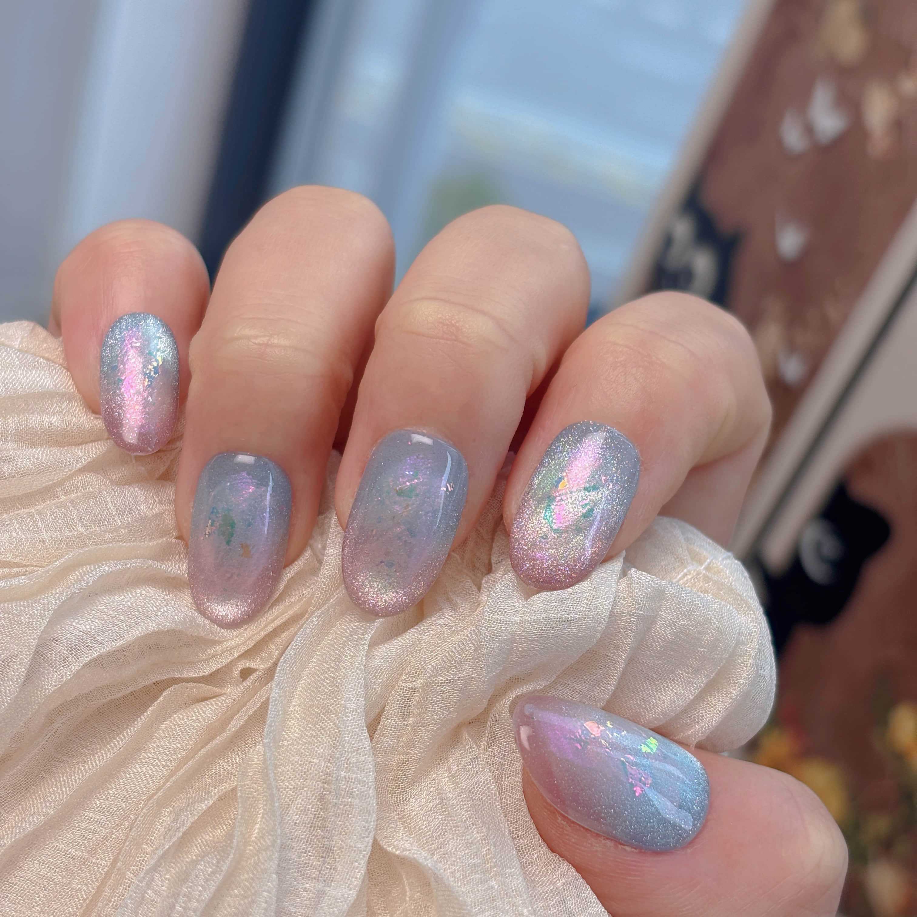 【1107】マーメイド雰囲気マグネットネイル