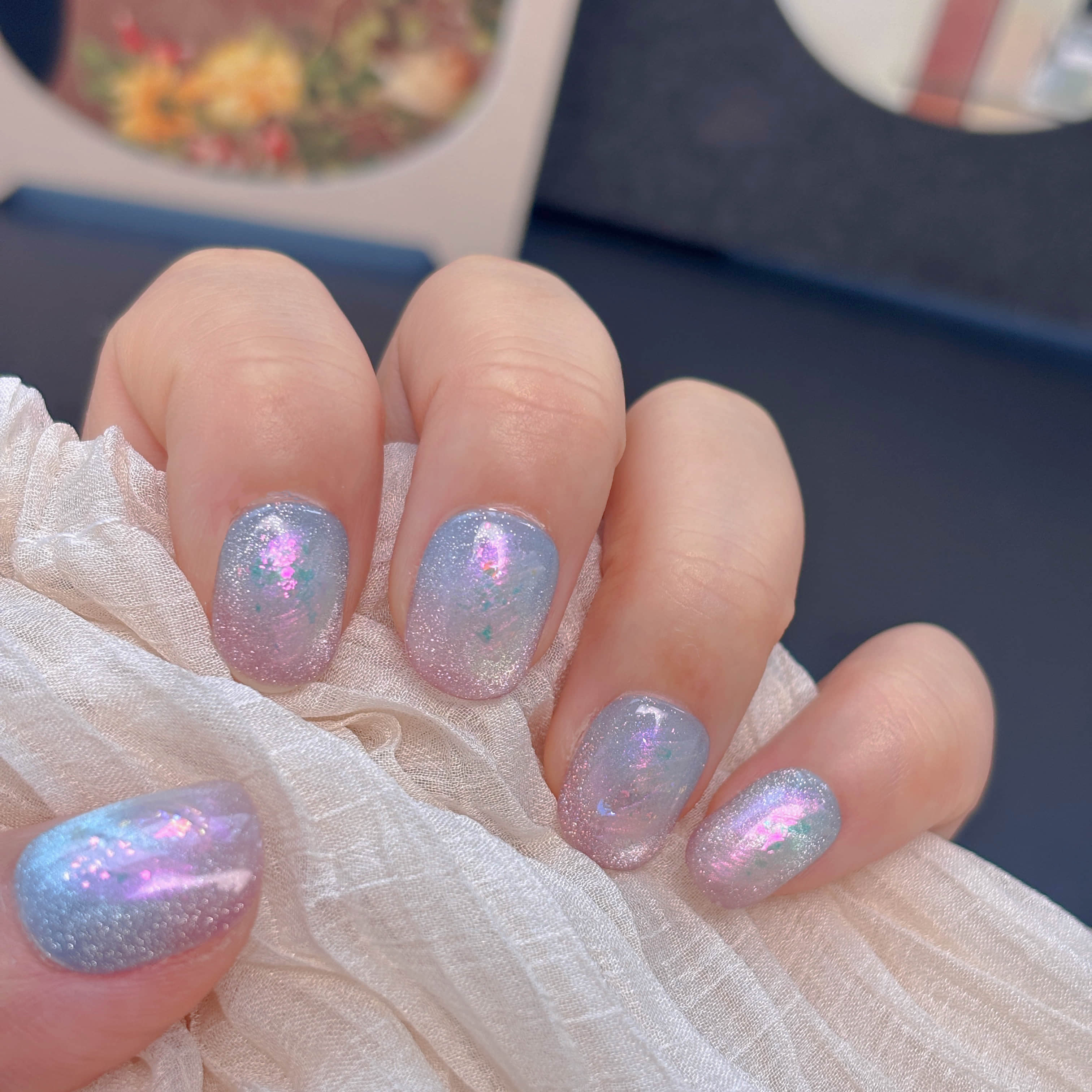 【1107】マーメイド雰囲気マグネットネイル