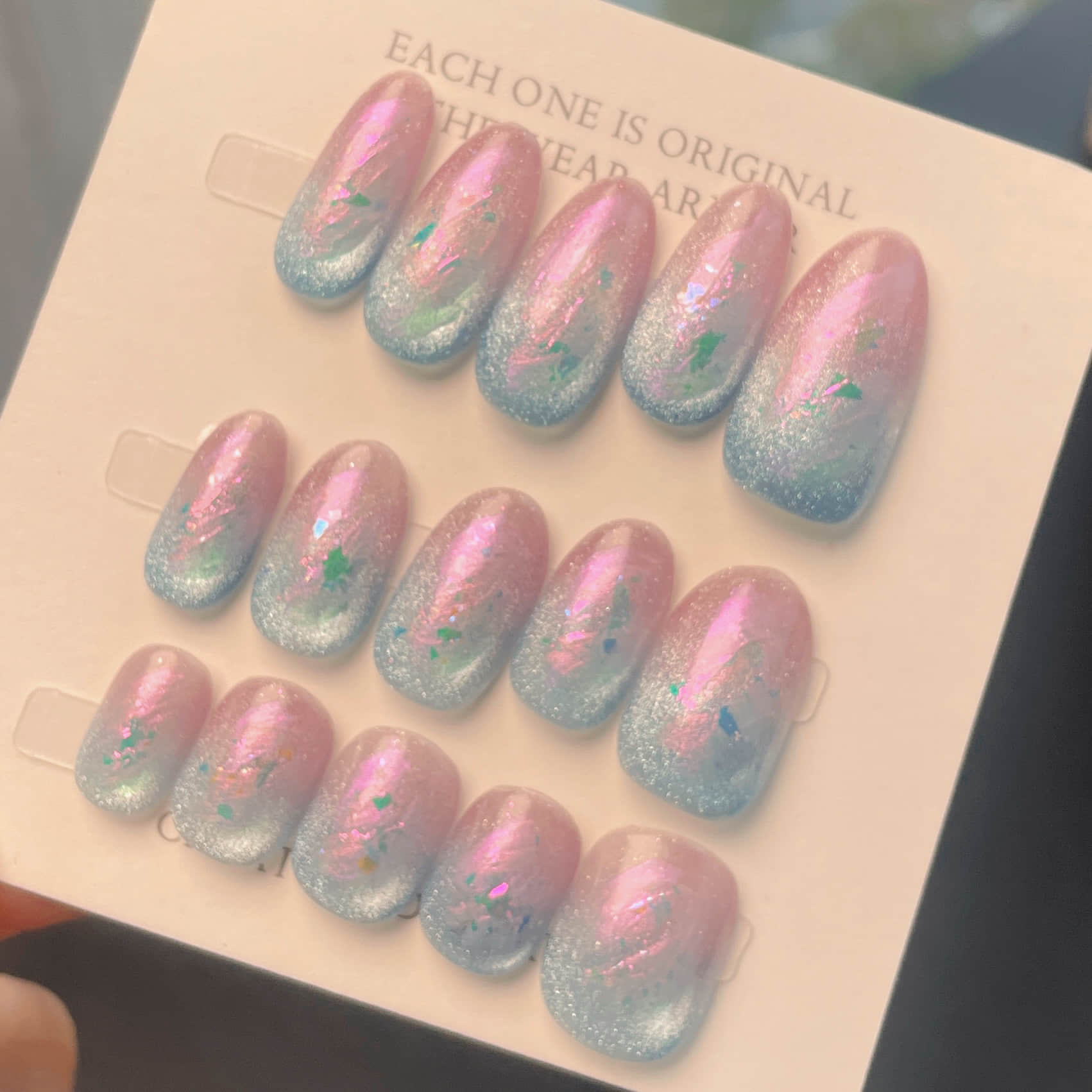 【1107】マーメイド雰囲気マグネットネイル