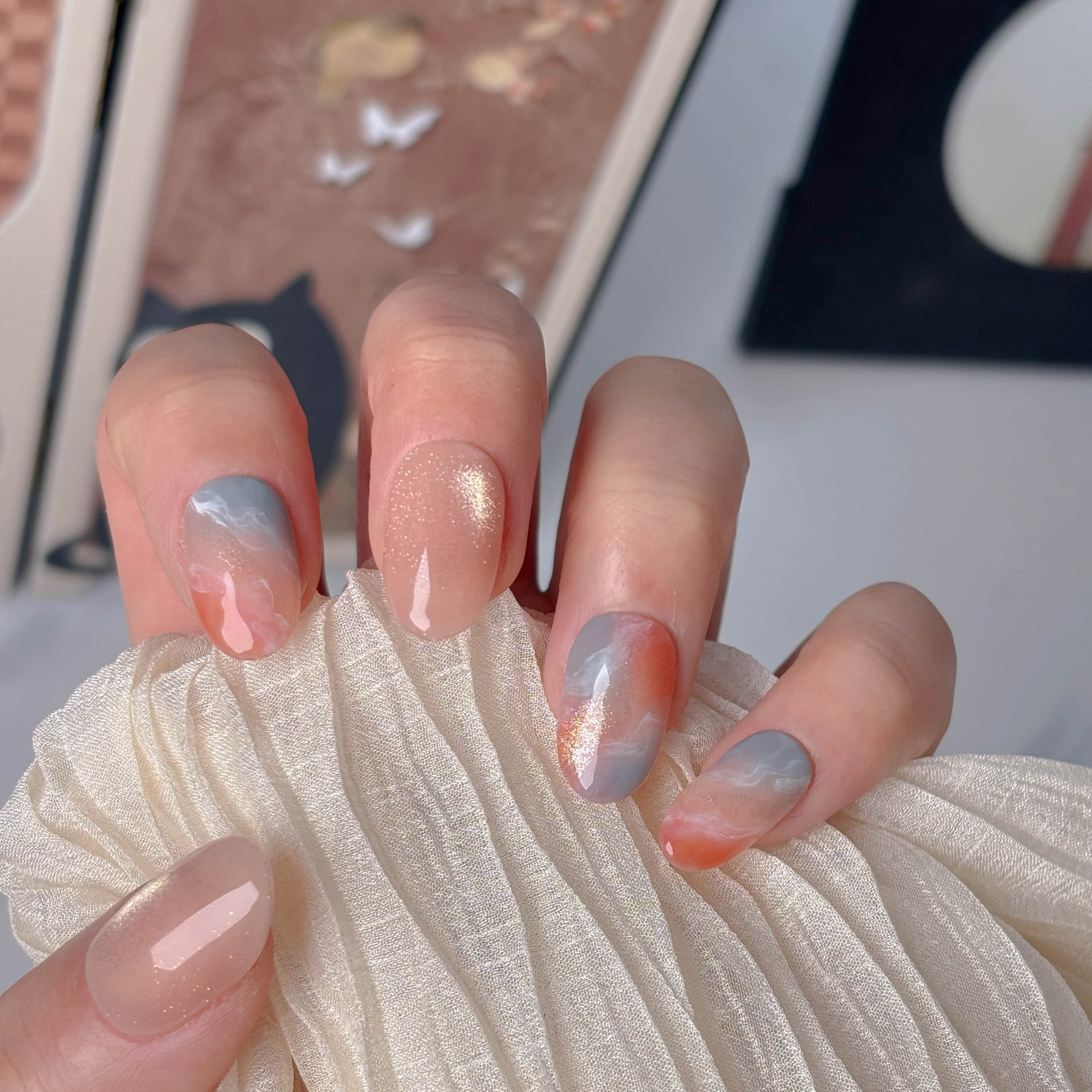 【1109】ロマンティック サンセット (Romantic Sunset)ネイル