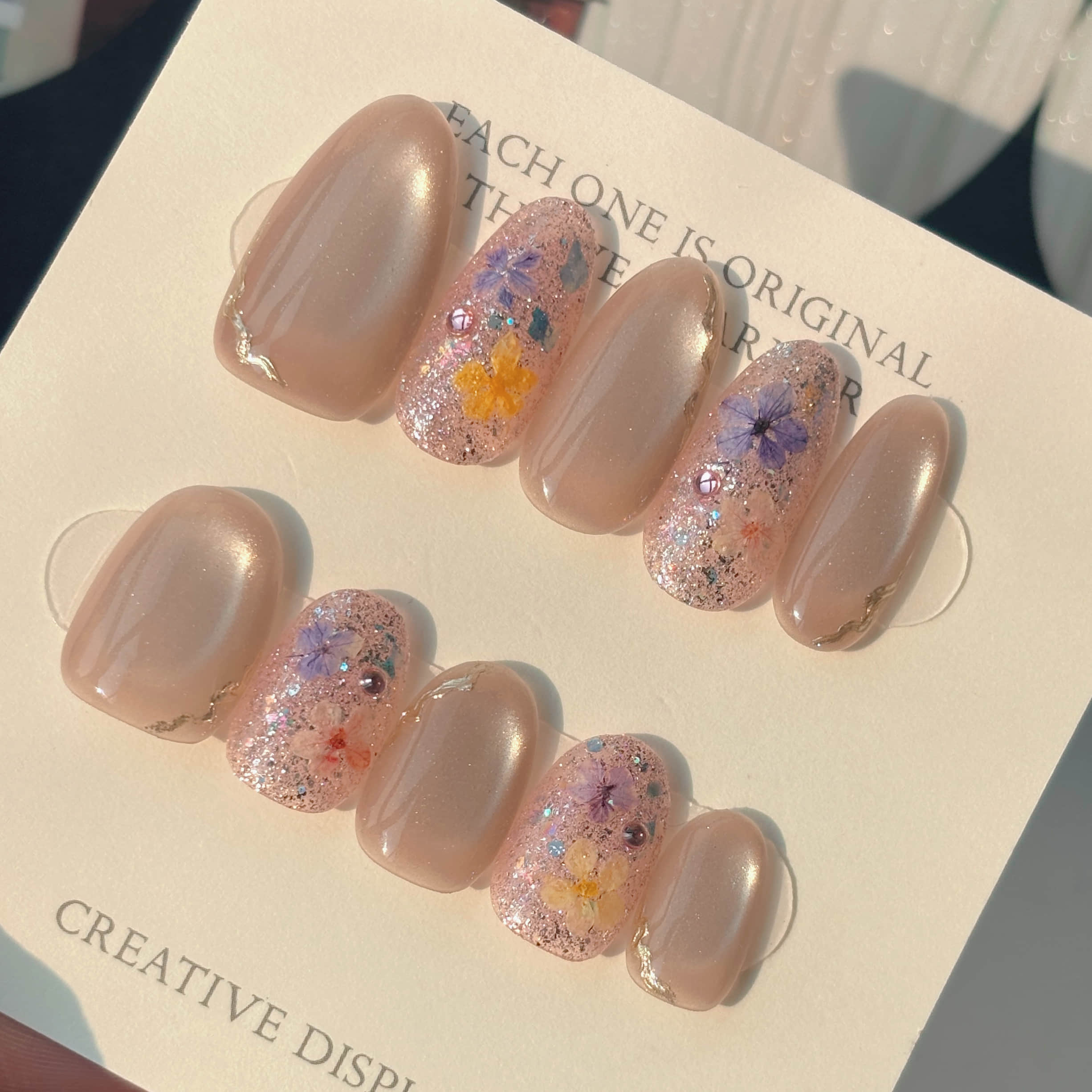 【1113】春限定押し花マグネットネイル