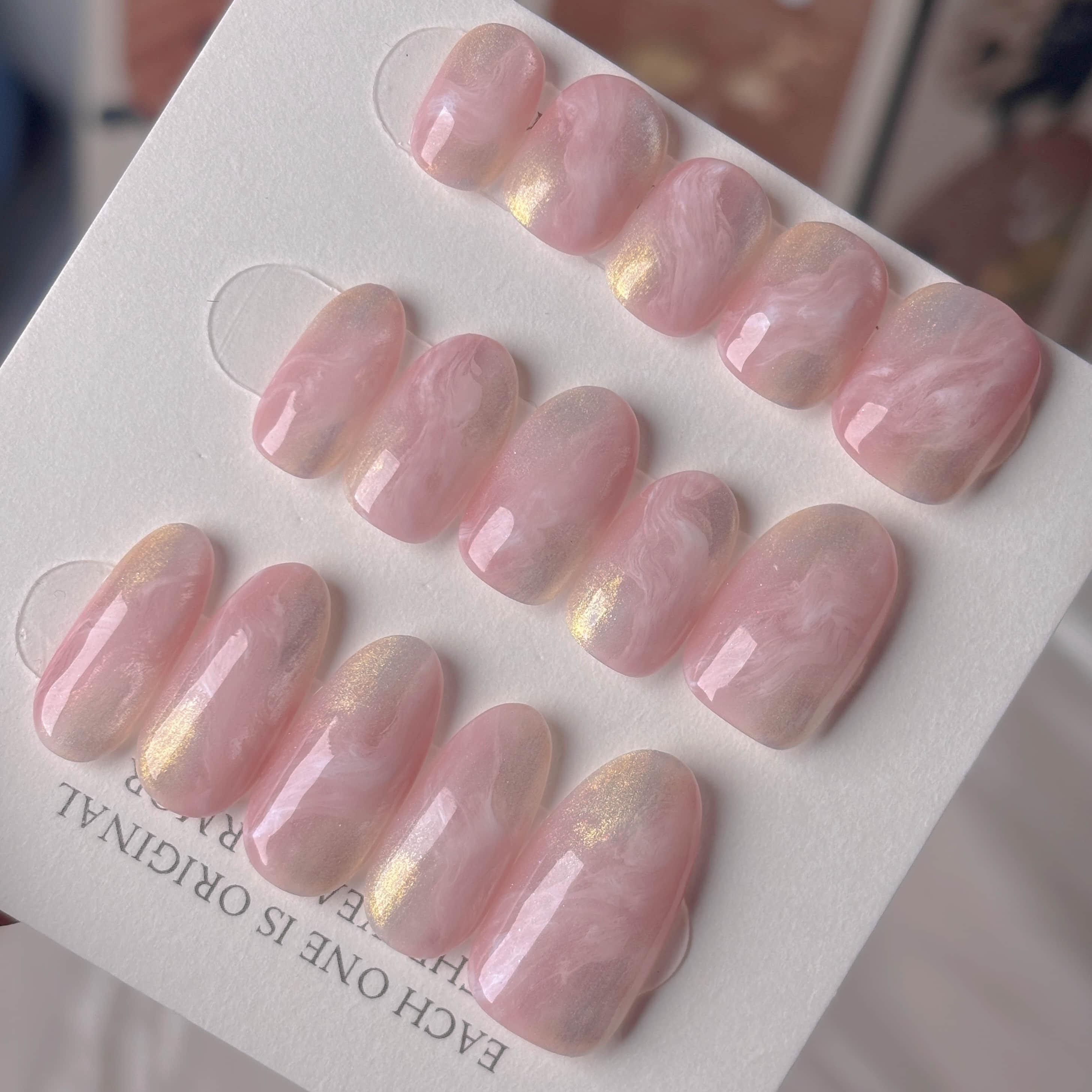 【1119】春隠し 桜織りマグネットニュアンスネイル