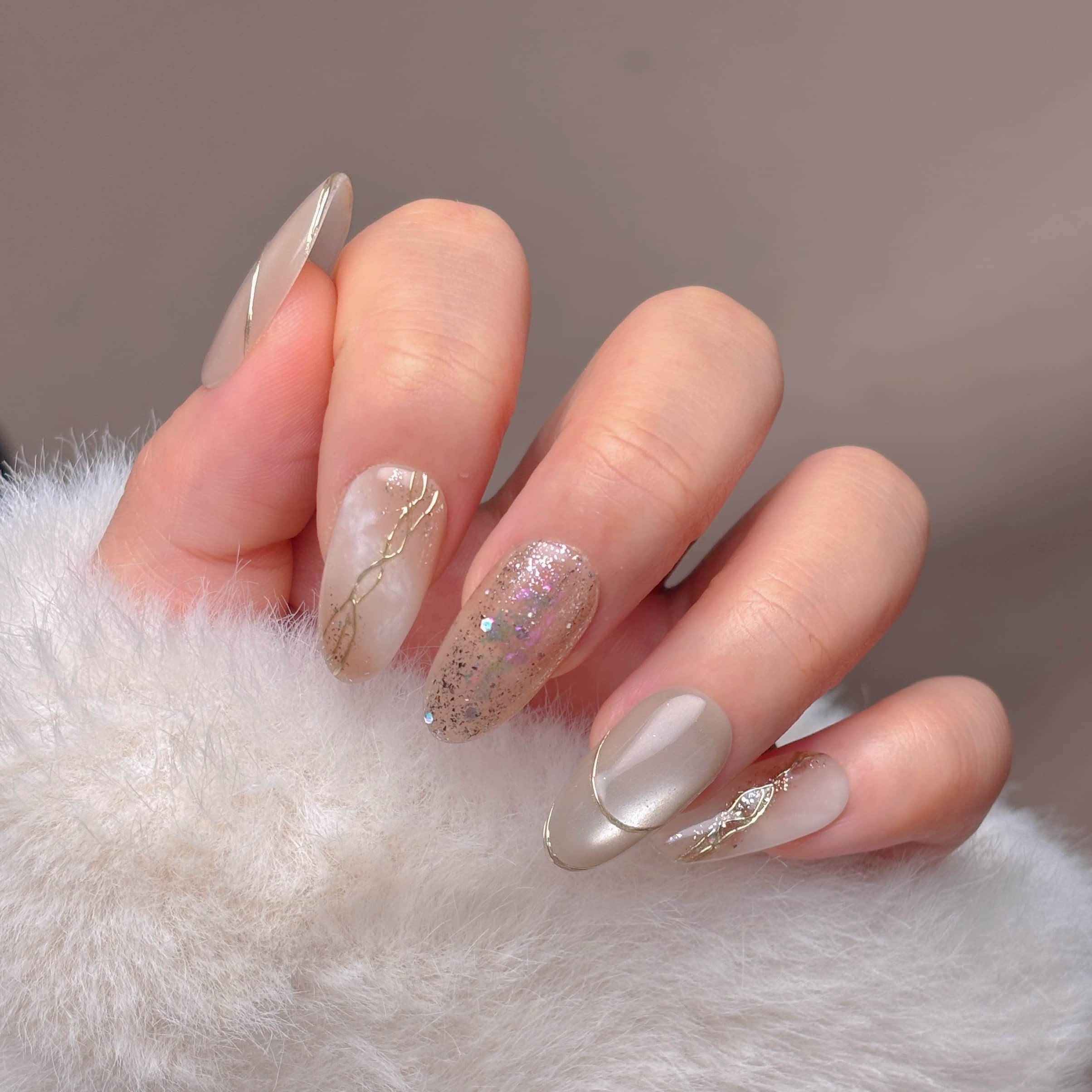 361】ピンク✖️フレンチネイルチップ