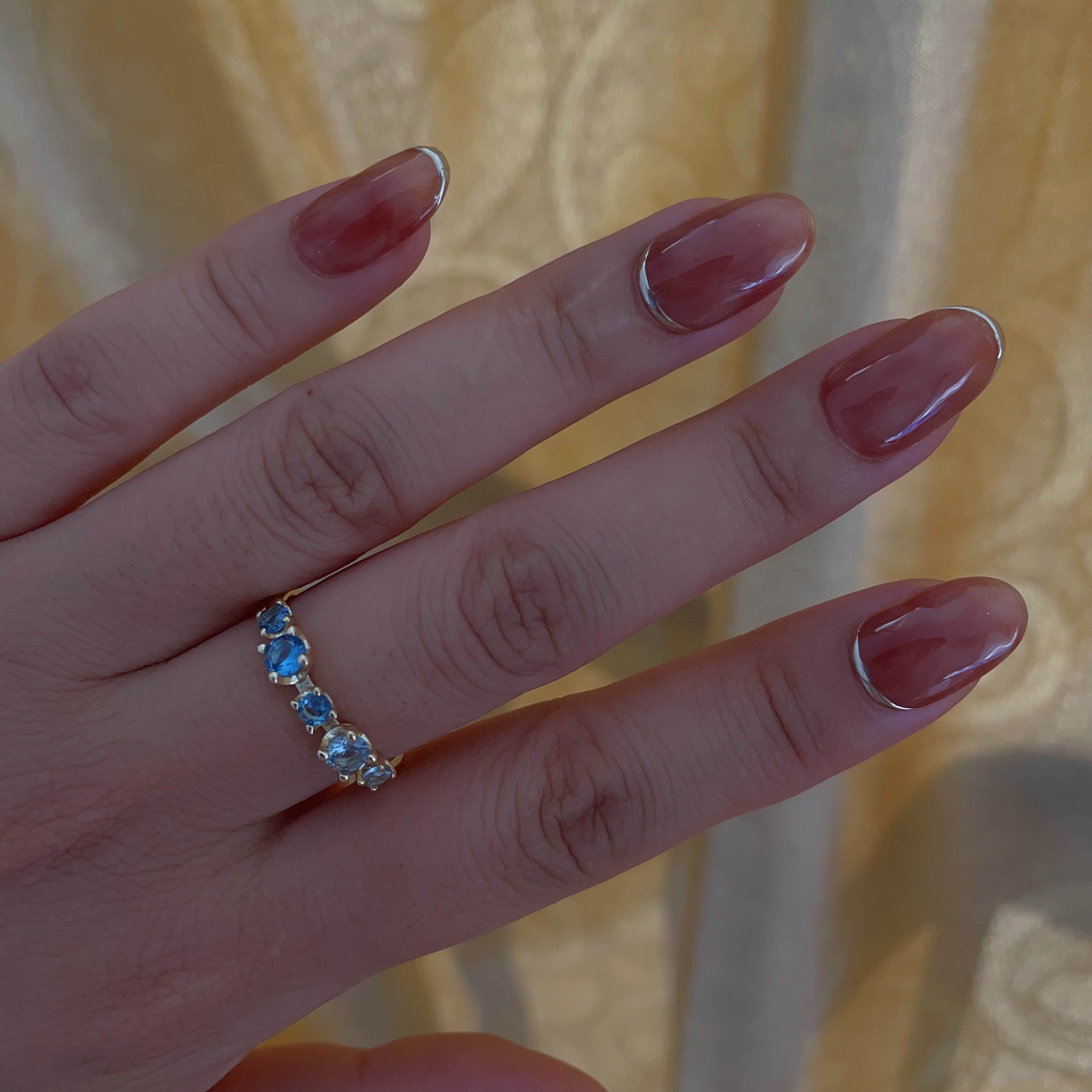 ネイルチップ 花 ニュアンス ちゅるん うるうる フルオーダー オーダーネイル うるうるキラキラ紫陽花ニュアンスネイル ネイルチップ（つけ爪