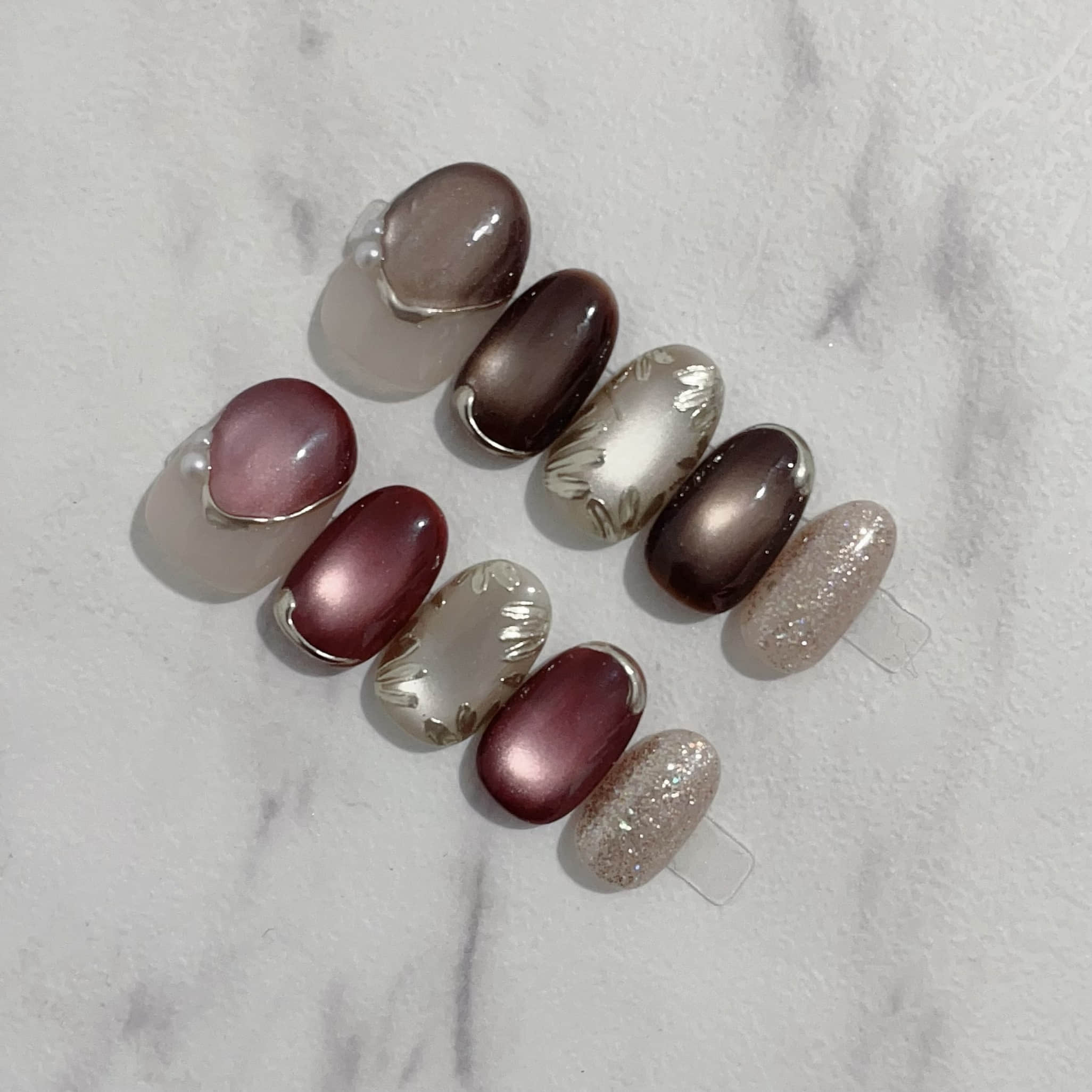 【1055】蒼穹雰囲気マグネットネイル