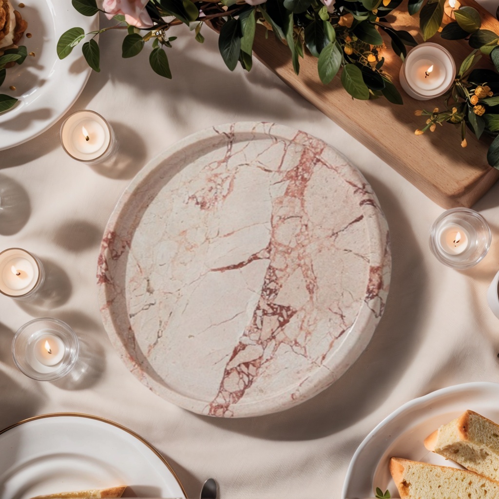 欧式简约托盘-粉