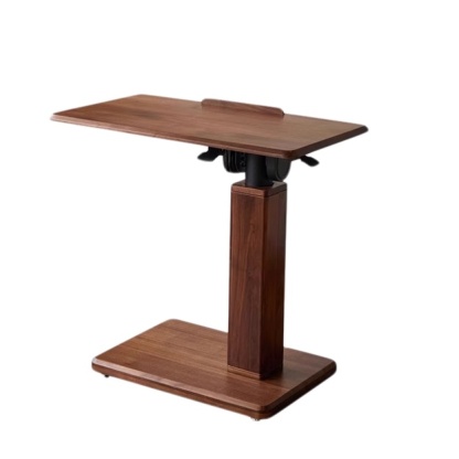 移动升降电脑桌实木折叠