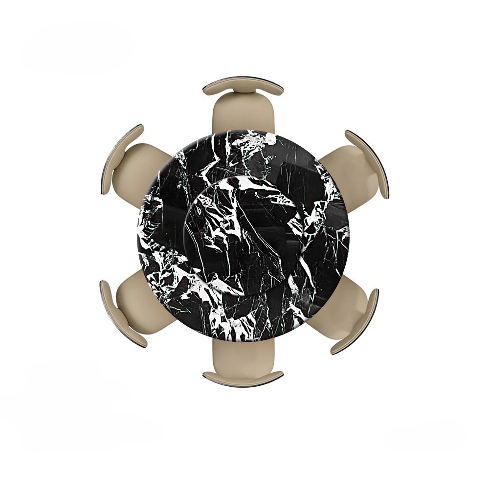 Obsidian Grace Natural Marble Dining Table