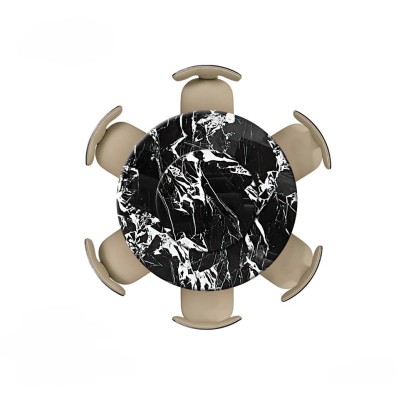 Obsidian Grace Natural Marble Dining Table