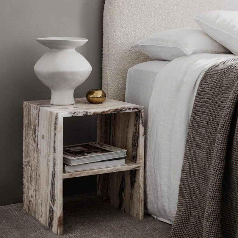 Sora Marble Storage Side Table
