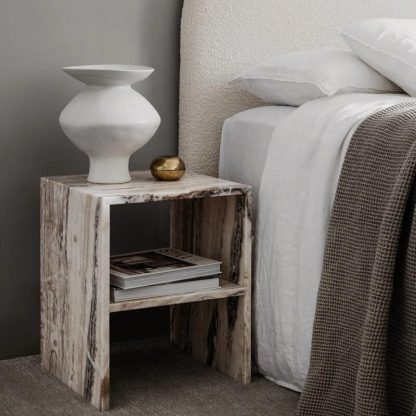 Sora Marble Storage Side Table