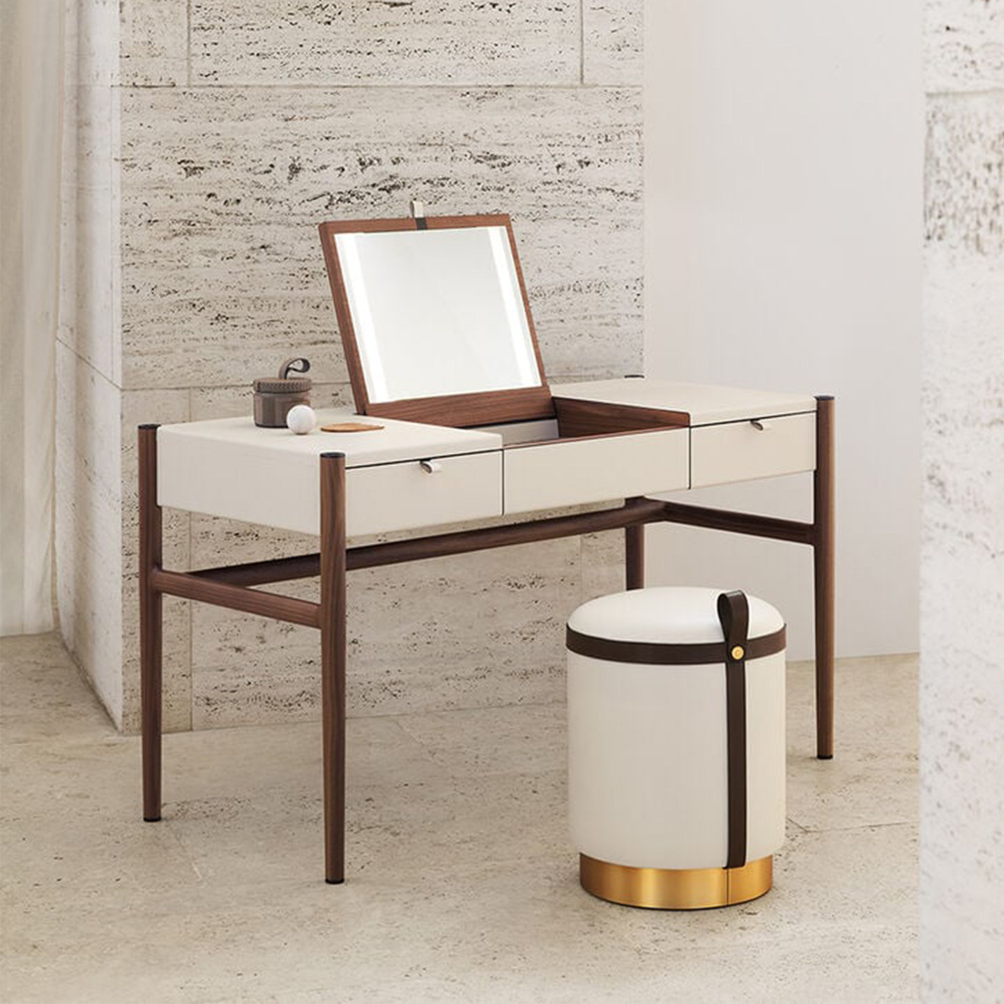 Velune Walnut Vanity Desk