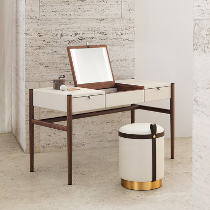 Velune Walnut Vanity Desk