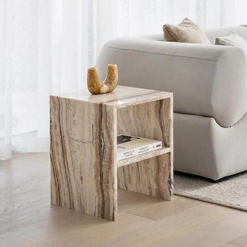 Sora Marble Storage Side Table