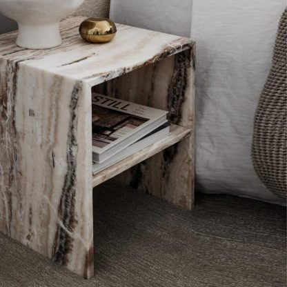 Sora Marble Storage Side Table