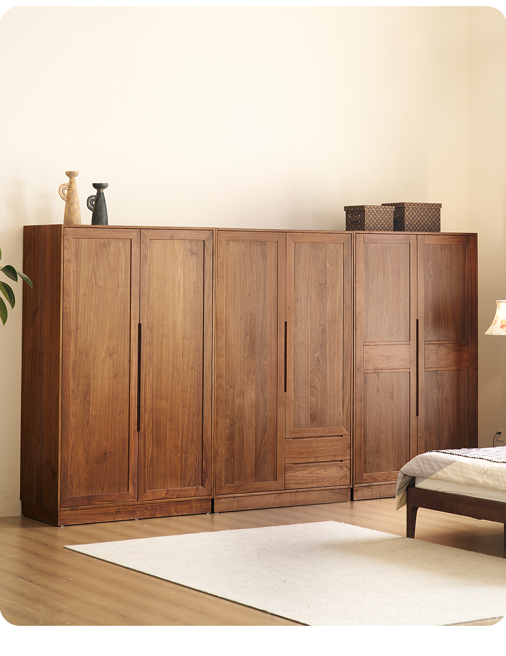 Walden Modular Walnut Wardrobe