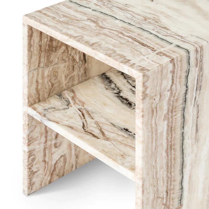 Sora Marble Storage Side Table