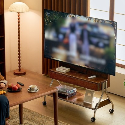 AeroMove Walnut TV Stand