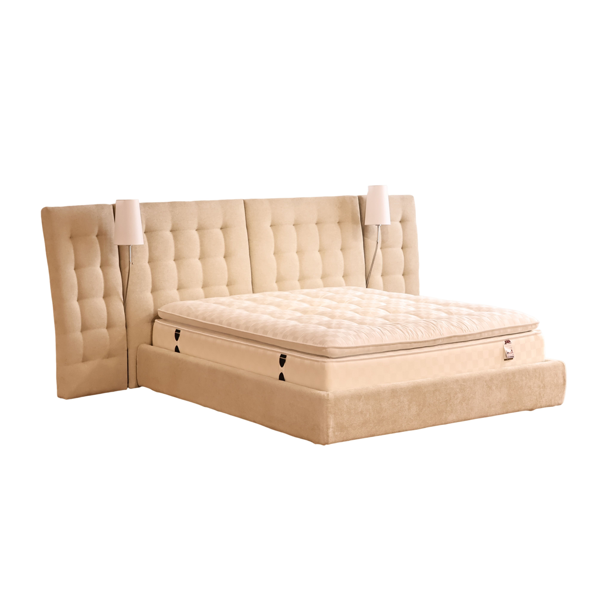 Seraphina Wing Bed with Integrated Lamps