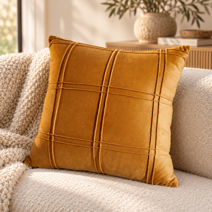 Grid Velvet Cushion