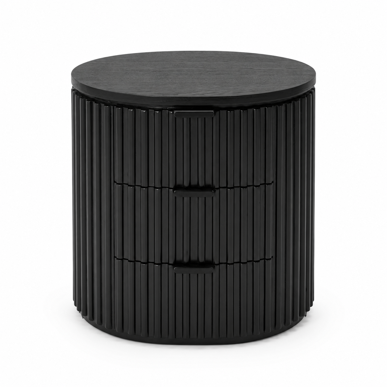 Noir Fluted Bedside Table