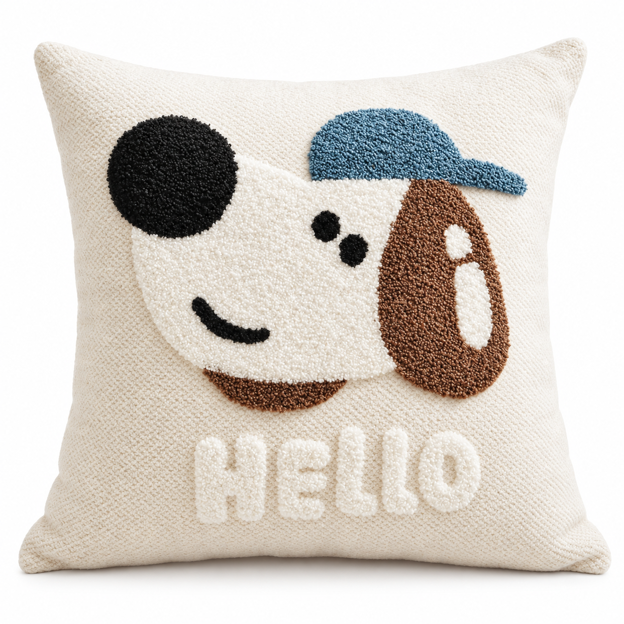 Playful Dog Tufted Cushion