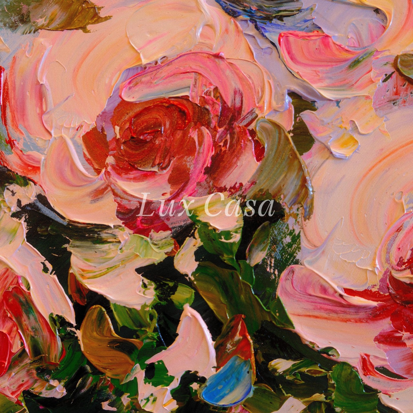 100% Hand-painted 3D Canvas - Rose