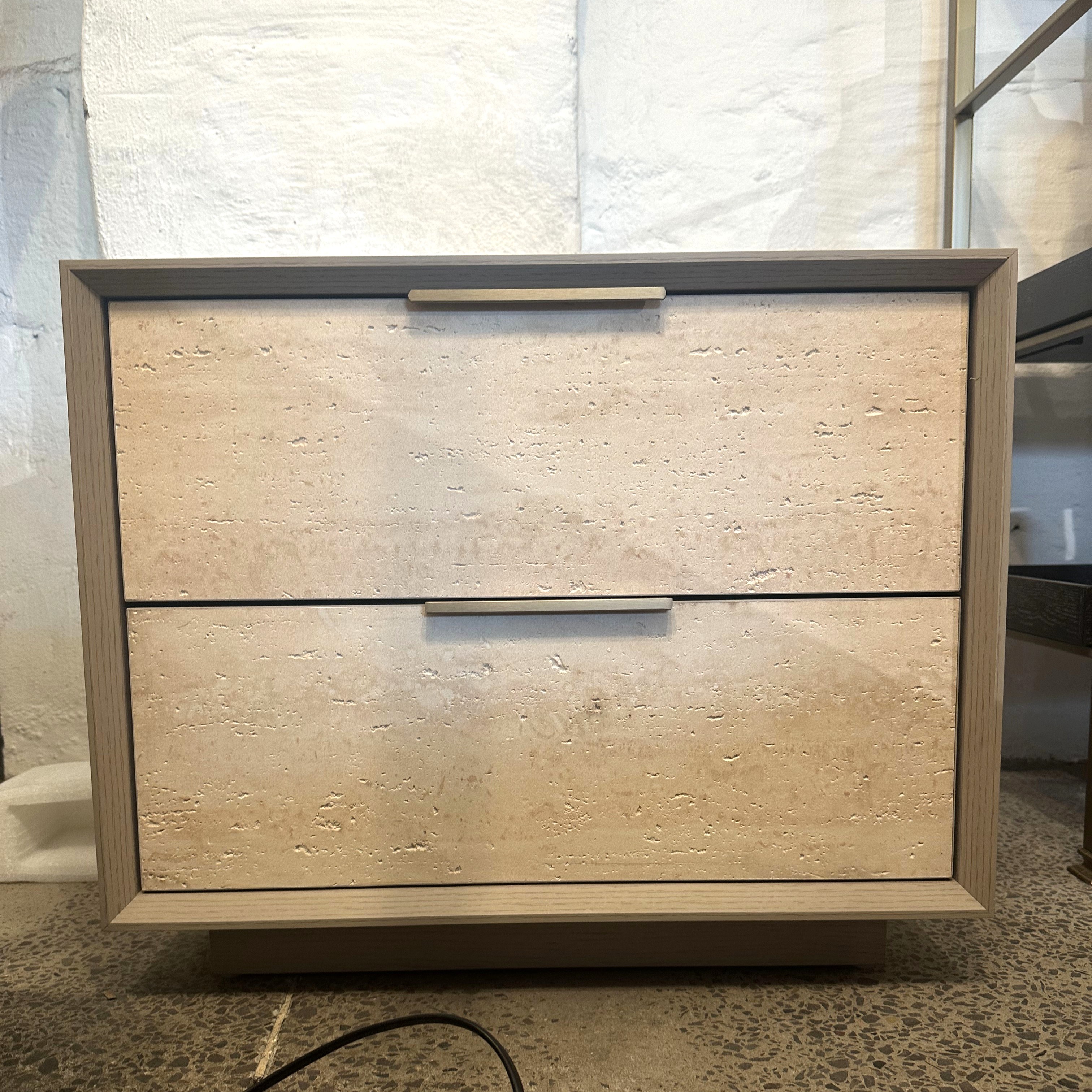 Travertine Essence Bedside Table