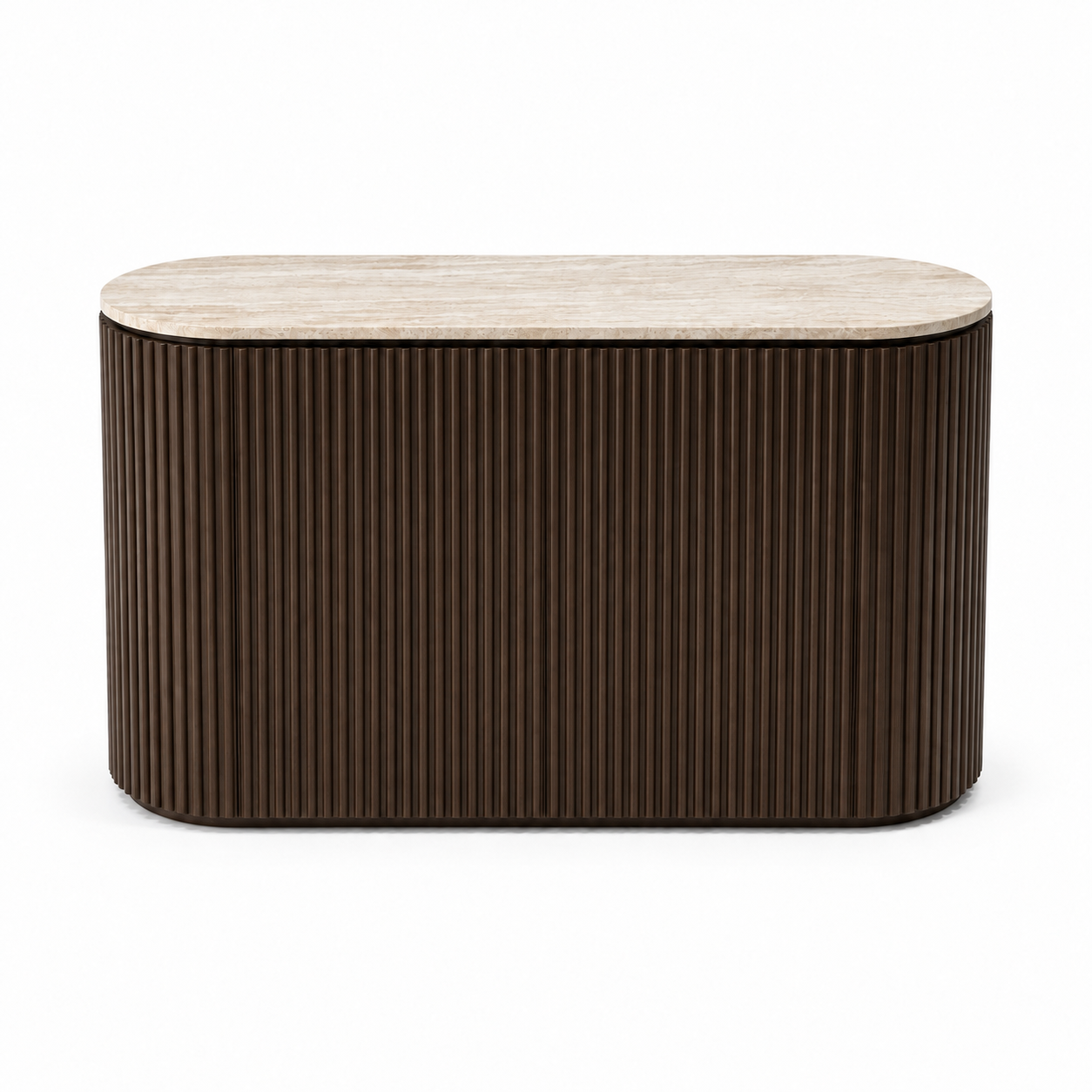Noir Fluted Travertine Sideboard
