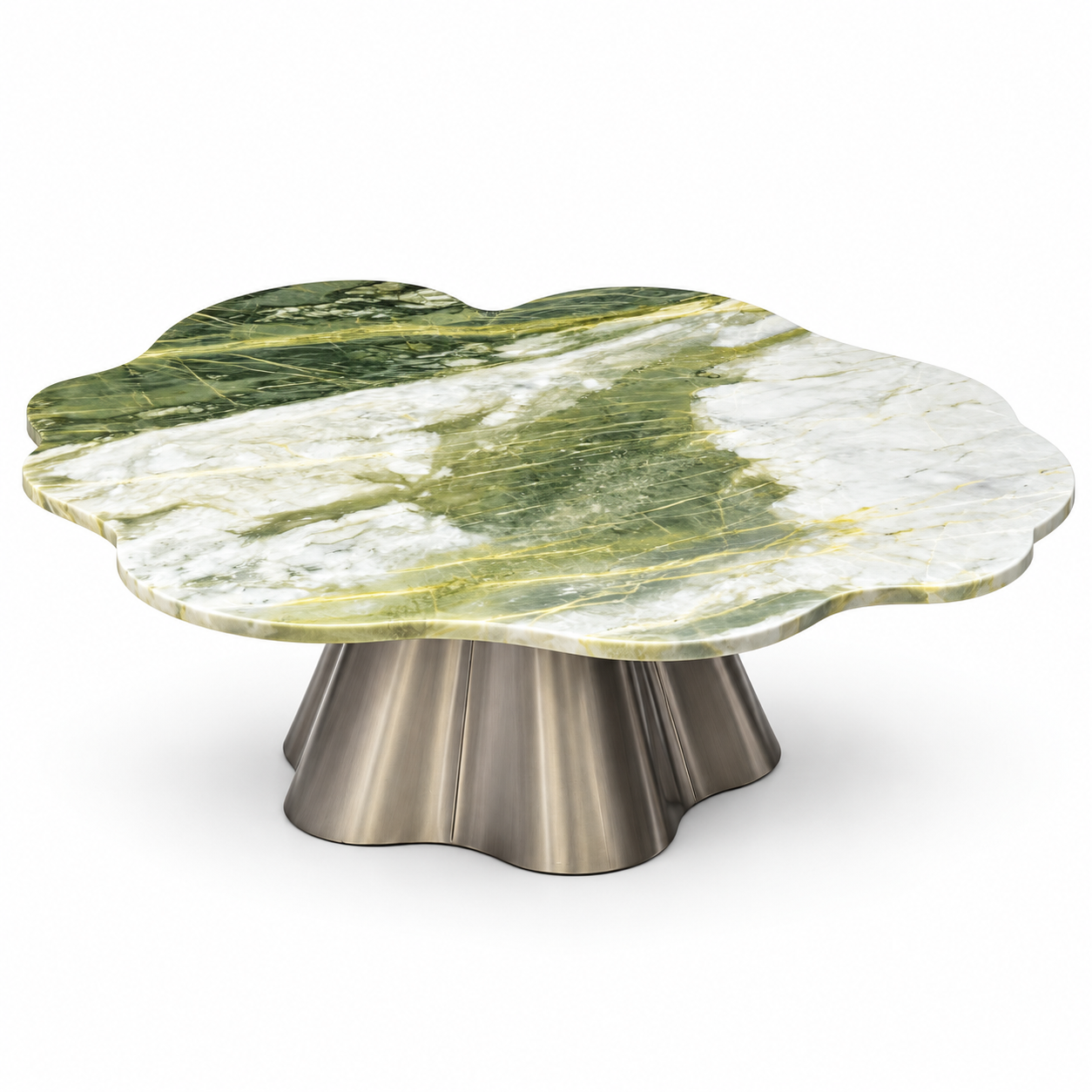 Glacier Green Marble Sculptural Coffee Table