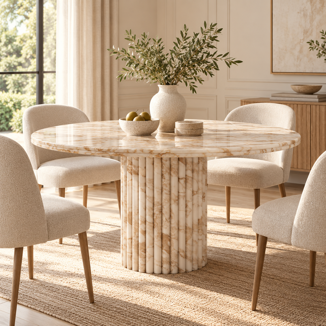 Calista Marble Dining Table