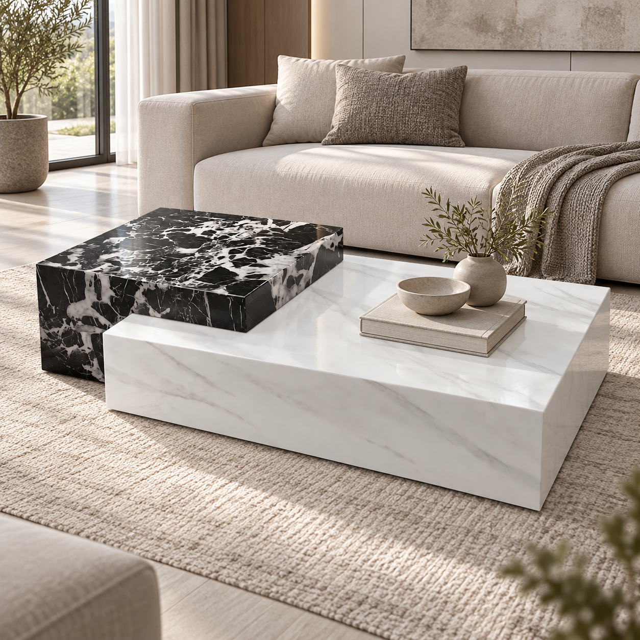 Bianca Marble Nesting Coffee Table