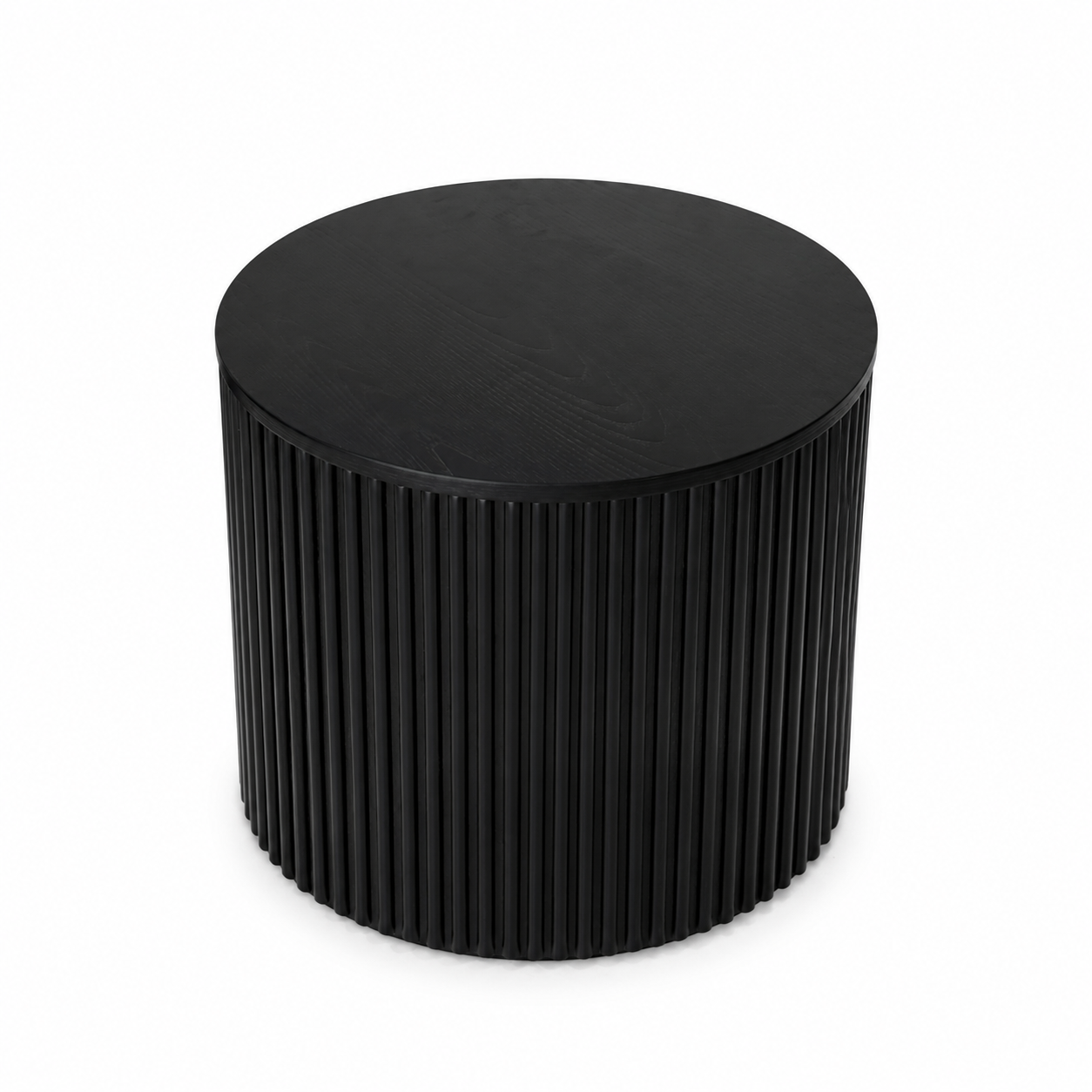 Noir Fluted Round Side Table