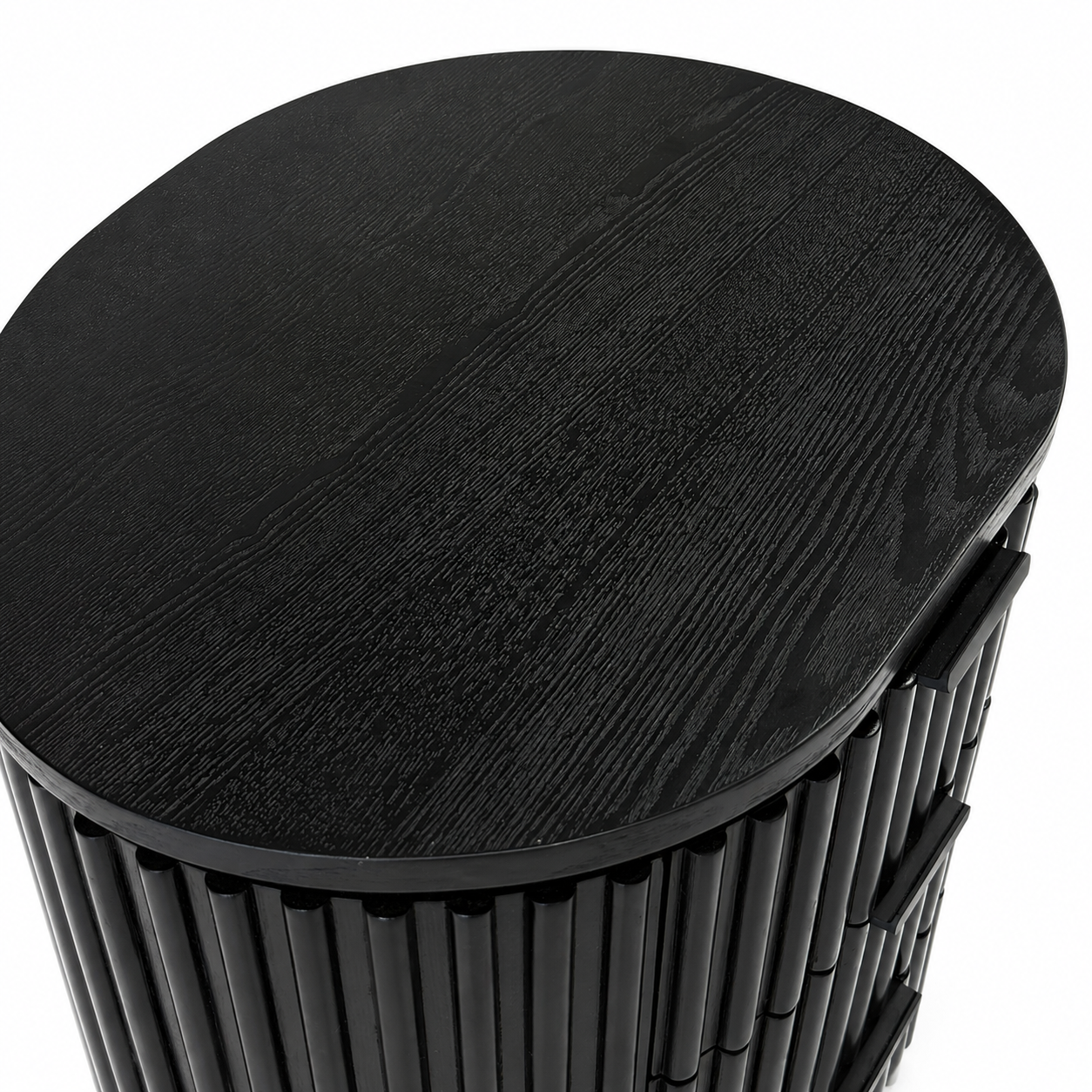 Noir Fluted Bedside Table